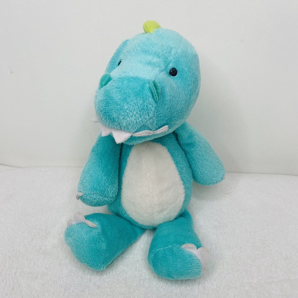 Carters 11" Mint Green Dinosaur Dragon Stuffed Animal Toy Lovey Plush
